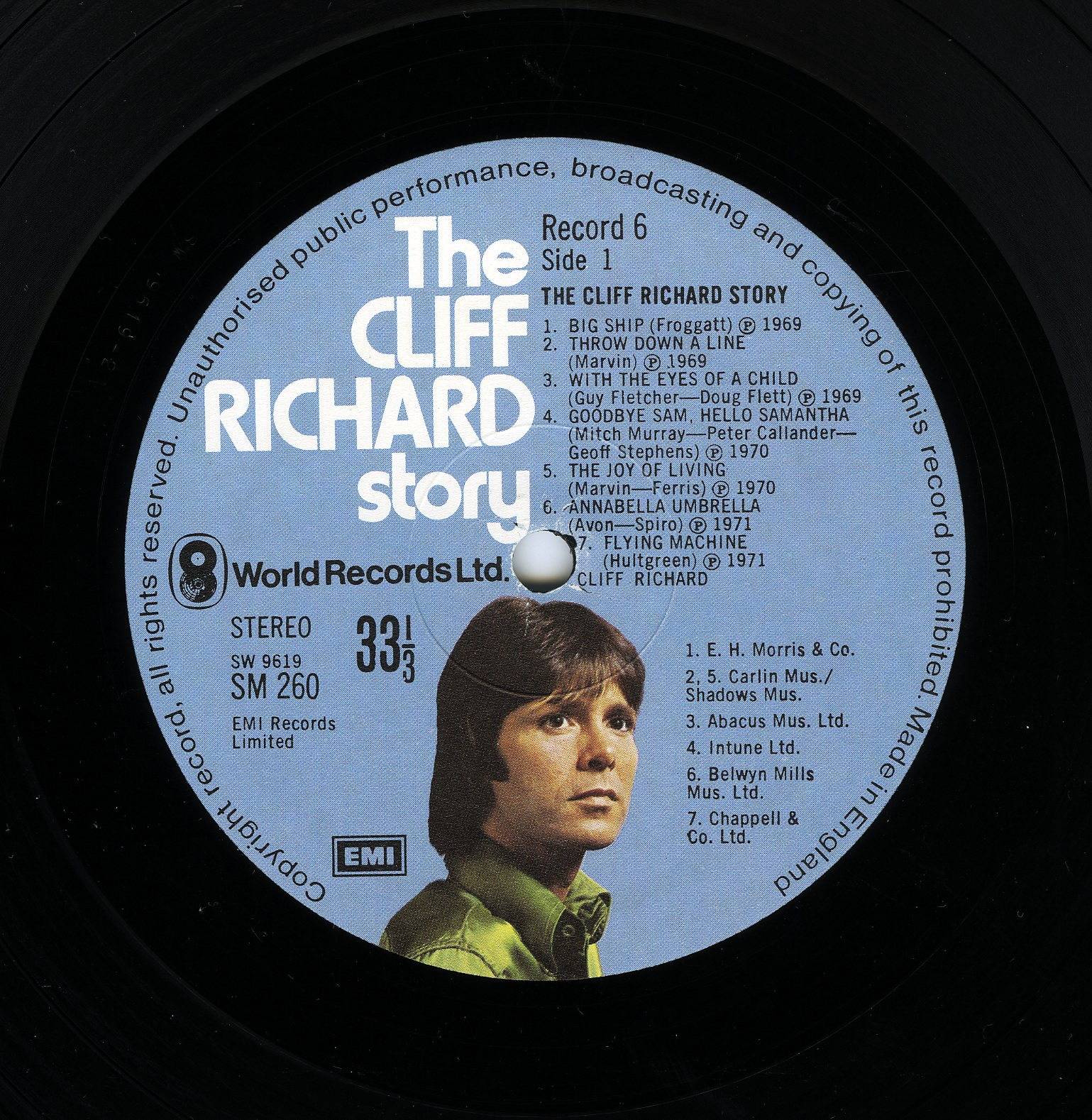 Cliff Richard The Cliff Richard Story [lp label k]